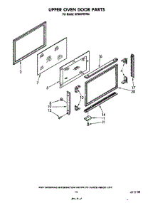 Upper Oven Door parts for Whirlpool Range SE960PEPW4 from AppliancePartsPros.com
