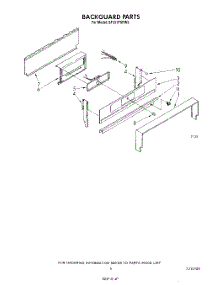 04 - Backguard parts for Whirlpool Range SF331PSRW2 from AppliancePartsPros.com