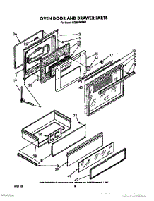06 - Oven Door And Drawer parts for Whirlpool Range SE960PEPW6 from AppliancePartsPros.com
