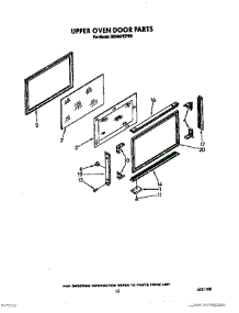 10 - Upper Oven Door parts for Whirlpool Range SE960PEPW6 from AppliancePartsPros.com