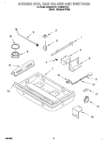 02 - Burner Box, Gas Valves And Switches parts for Whirlpool Cooktop SC8830EBB1 from AppliancePartsPros.com