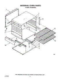 03 - Internal Oven parts for Whirlpool Range SF0100ERW2 from AppliancePartsPros.com