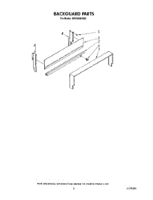 04 - Backguard parts for Whirlpool Range SF0100ERW2 from AppliancePartsPros.com