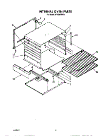 04 - Internal Oven parts for Whirlpool Range SF5100SRW4 from AppliancePartsPros.com