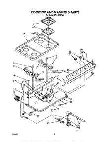 07 - Cooktop And Manifold , Lit / Optional parts for Whirlpool Range SF5100SRW4 from AppliancePartsPros.com