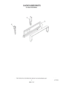 04 - Backguard parts for Whirlpool Range SF3004SRW5 from AppliancePartsPros.com