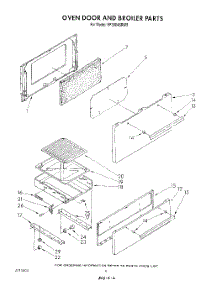 05 - Oven Door And Broiler parts for Whirlpool Range SF3004SRW5 from AppliancePartsPros.com