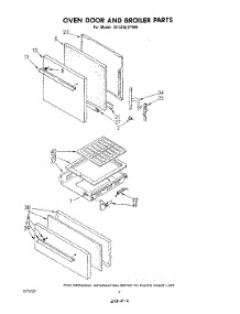 04 - Oven Door And Broiler parts for Whirlpool Range SF335EEPW0 from AppliancePartsPros.com
