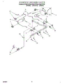 03 - Cooktop Burner parts for Whirlpool Range SF387PEYW5 from AppliancePartsPros.com