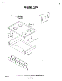 04 - Cooktop parts for Whirlpool Range SE953PEKT0 from AppliancePartsPros.com
