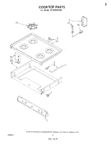 06 - Cooktop parts for Whirlpool Range SF3000EKW0 from AppliancePartsPros.com