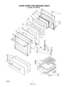 04 - Oven Door And Broiler parts for Whirlpool Range SF313PEKT0 from AppliancePartsPros.com