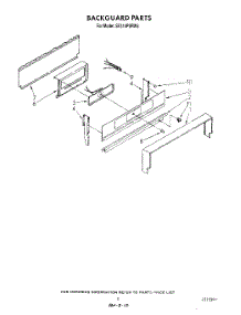 05 - Backguard parts for Whirlpool Range SF314PSRW5 from AppliancePartsPros.com