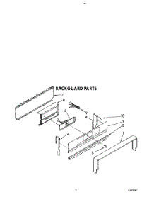 03 - Backguard parts for Whirlpool Range TGR51W0WW2 from AppliancePartsPros.com