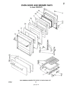 08 - Oven Door And Broiler parts for Whirlpool Range SE953PEKT0 from AppliancePartsPros.com