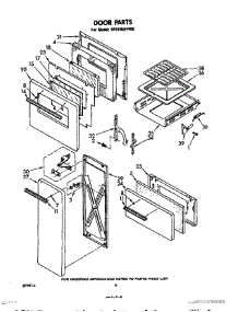 04 - Door parts for Whirlpool Range SF5100EPW0 from AppliancePartsPros.com