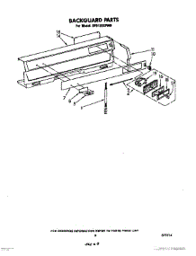 06 - Backguard parts for Whirlpool Range SF5100EPW0 from AppliancePartsPros.com