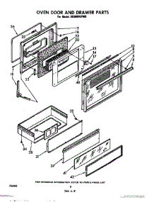 06 - Oven Door And Drawer parts for Whirlpool Range SE960PEPW0 from AppliancePartsPros.com