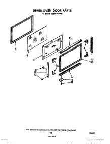 11 - Upper Oven Door parts for Whirlpool Range SE960PEPW0 from AppliancePartsPros.com