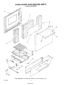 03 - Oven Door And Broiler parts for Whirlpool Range SF010ESRW2 from AppliancePartsPros.com