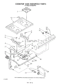 05 - Cook Top And Manifold , Literature parts for Whirlpool Range SF010ESRW2 from AppliancePartsPros.com