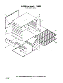 06 - Internal Oven parts for Whirlpool Range SF0100SRW6 from AppliancePartsPros.com