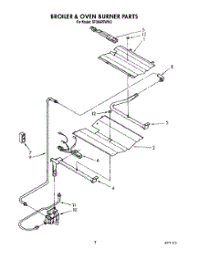 02 - Broiler And Oven Burner parts for Whirlpool Range SF386PEWW2 from AppliancePartsPros.com
