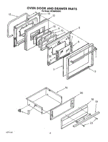 07 - Oven Door And Drawer parts for Whirlpool Range SF386PEWW2 from AppliancePartsPros.com