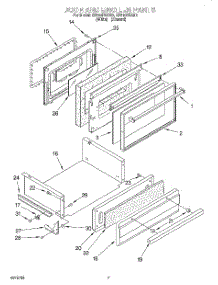 06 - Door And Broiler parts for Whirlpool Range SF310PEAN2 from AppliancePartsPros.com