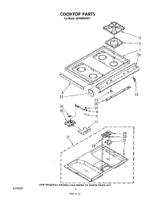 04 - Cook Top parts for Whirlpool Range SE960PEPW1 from AppliancePartsPros.com