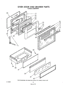 06 - Oven Door And Drawer parts for Whirlpool Range SE960PEPW1 from AppliancePartsPros.com
