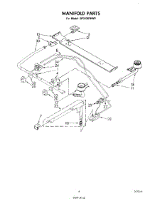 03 - Manifold parts for Whirlpool Range SF0100EKW0 from AppliancePartsPros.com