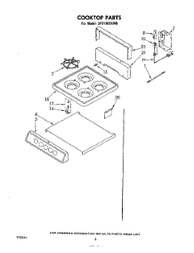05 - Cooktop parts for Whirlpool Range SF0100EKW0 from AppliancePartsPros.com