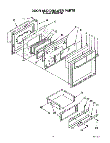 08 - Door And Drawer parts for Whirlpool Range SE960PEYW2 from AppliancePartsPros.com