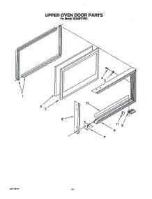 09 - Upper Oven Door parts for Whirlpool Range SE960PEYW2 from AppliancePartsPros.com