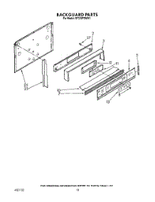 07 - Backguard, Lit / Optional parts for Whirlpool Range SF370PEWW1 from AppliancePartsPros.com