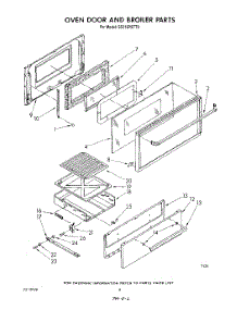 05 - Oven Door And Broiler parts for Whirlpool Range SS313PSTT0 from AppliancePartsPros.com