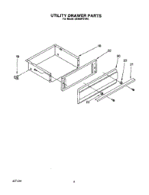04 - Utility Drawer parts for Whirlpool Range SE960PEYW0 from AppliancePartsPros.com