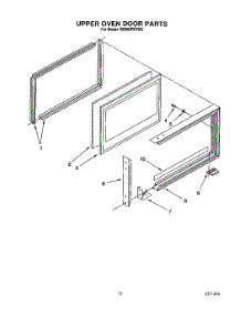 09 - Upper Oven Door parts for Whirlpool Range SE960PEYW0 from AppliancePartsPros.com