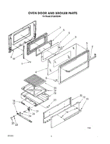 05 - Oven Door And Broiler parts for Whirlpool Range SF330PERW4 from AppliancePartsPros.com