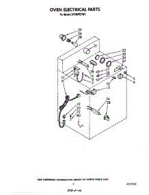Oven Electrical parts for Whirlpool Range SF396PEPW1 from AppliancePartsPros.com