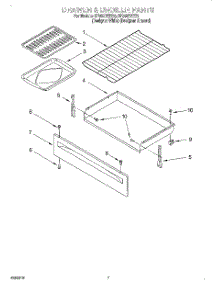 05 - Drawer And Broiler parts for Whirlpool Range SF360BEEQ0 from AppliancePartsPros.com