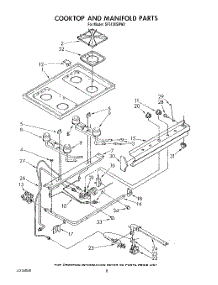 07 - Cooktop And Manifold , Lit / Optional parts for Whirlpool Range SF5100SRW2 from AppliancePartsPros.com