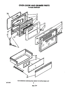 Oven Door And Drawer parts for Whirlpool Range SM988PESW1 from AppliancePartsPros.com