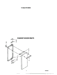 03 - Cabinet Door parts for Whirlpool Range SF5100SRW5 from AppliancePartsPros.com