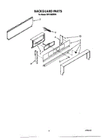 05 - Backguard parts for Whirlpool Range SF5100SRW5 from AppliancePartsPros.com
