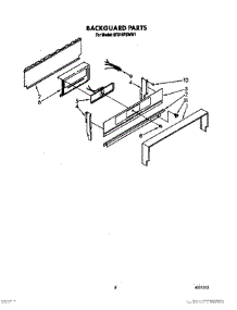 04 - Backguard parts for Whirlpool Range SF314PSWW1 from AppliancePartsPros.com