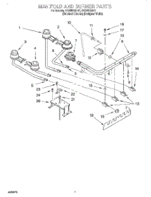 04 - Manifold And Burner parts for Whirlpool Range SS385PEBH1 from AppliancePartsPros.com