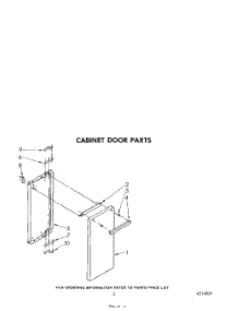 03 - Cabinet Door parts for Whirlpool Range SF5340ERW2 from AppliancePartsPros.com