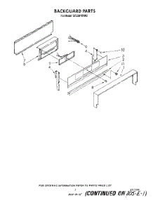 04 - Backguard parts for Whirlpool Range SF330PERW5 from AppliancePartsPros.com